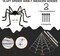 Halloween Decorations Outdoor Spider Webs: 1Pcs Giant Spiders - 200'' Triangular Web with Hook - Stretch Web and Ground Stakes for Large Halloween Decor and Haunted House Decoration